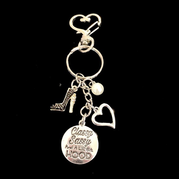 Classy Sassy And A Lil Bit Hood Keychain Bag Charm - Picture 2 of 6
